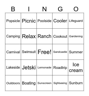 LBV IS READY FOR SUMMER! Bingo Card