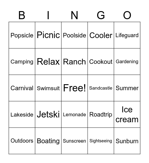 LBV IS READY FOR SUMMER! Bingo Card