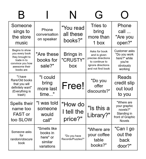 BIS BINGO Card