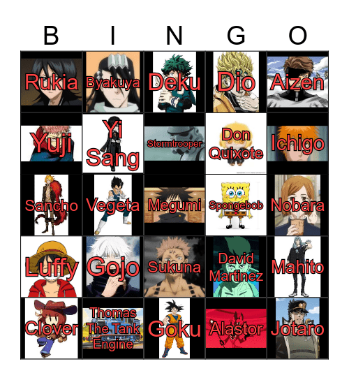 ComiCon Cosplay Bingo Card