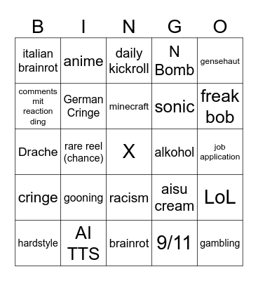 Reels Bingo Card