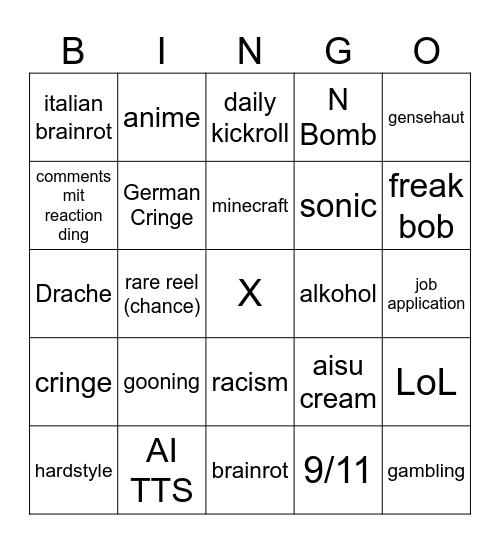 Reels Bingo Card