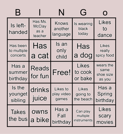 Icebreaker Bingo: Find Someone Who Bingo Card