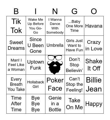 BLACK OUT | RD 1 | POP HITS Bingo Card