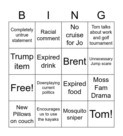Hot Springs Wknd Bingo Card