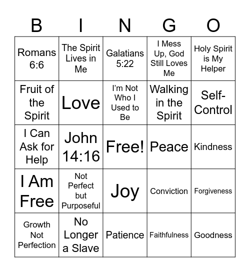 Walking in Victory BINGO! Bingo Card