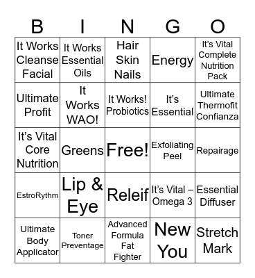 It Works! Bingo Card