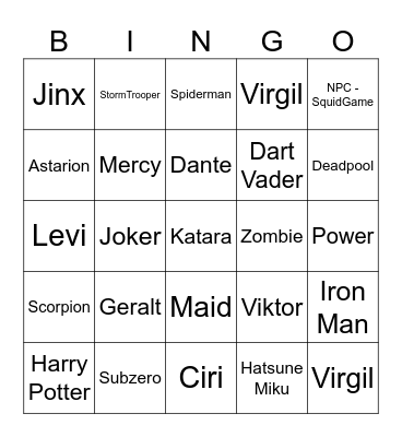 Dima's! Bingo Card