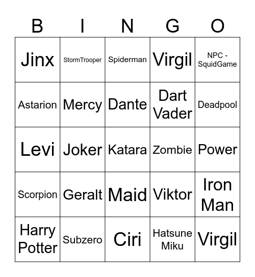 Dima's! Bingo Card