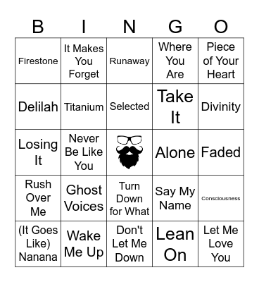 BLACK OUT | RD 4 | EDM 2012 - TODAY Bingo Card