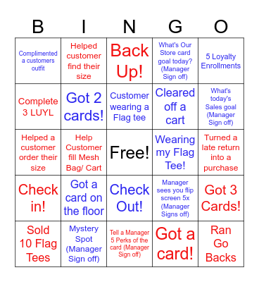 Memorial Weekend Bingo Card
