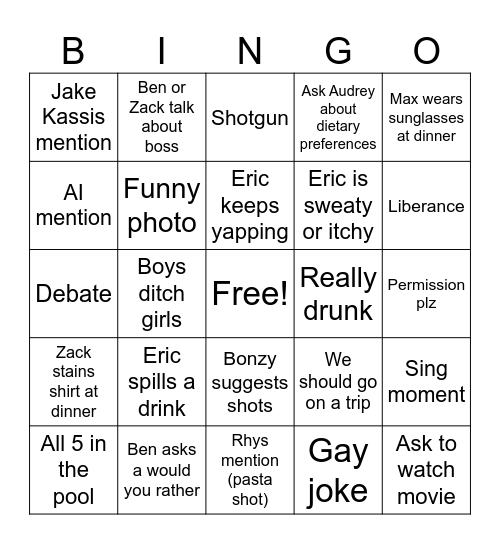 LBI Bingo Card