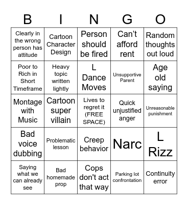 Dhar Mann Bingo V6 Bingo Card