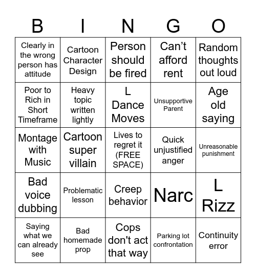 Dhar Mann Bingo V6 Bingo Card