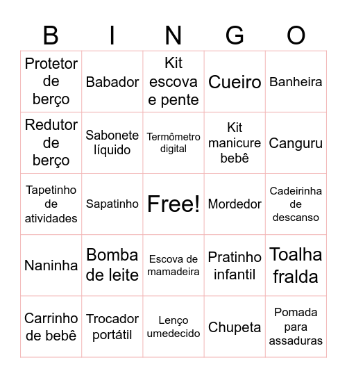 Bingo da Liz Meline Bingo Card