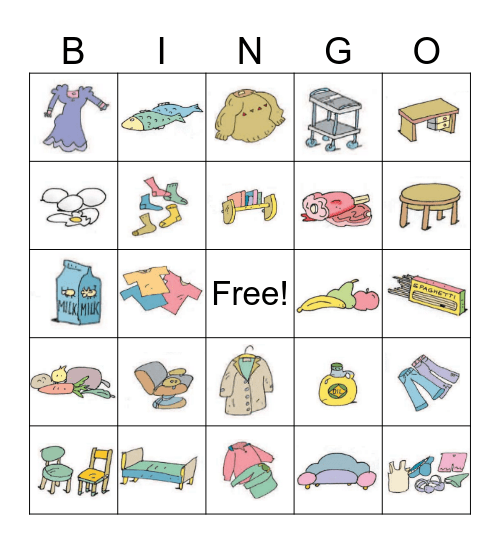 ITEMS Bingo Card