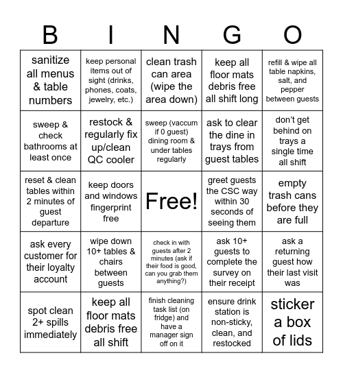 CHICKEN SALAD CHICK Bingo Card