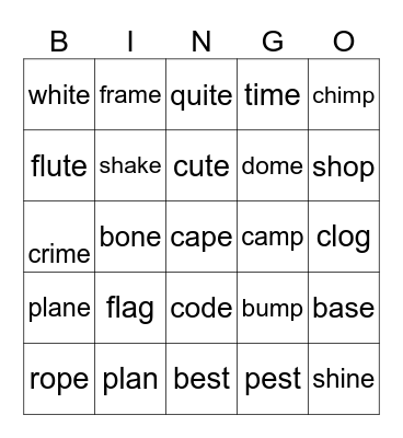 Cowels Bingo Card
