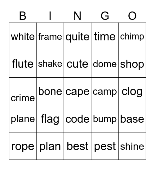 Cowels Bingo Card