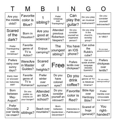 Ice Breaker Bingo Card