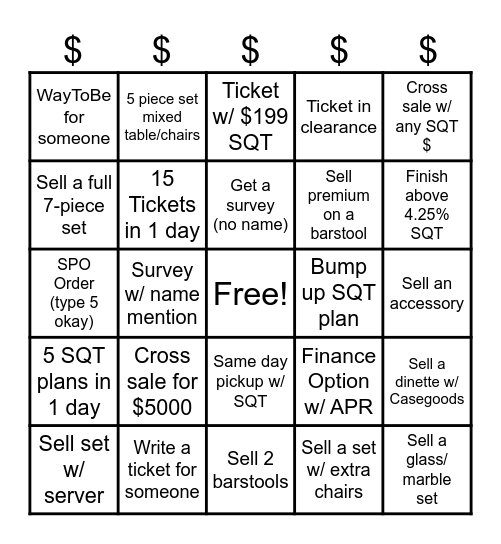Memorial Day Bingo Bonanza Bingo Card