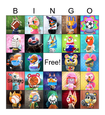 Animal crossing bingo! Bingo Card