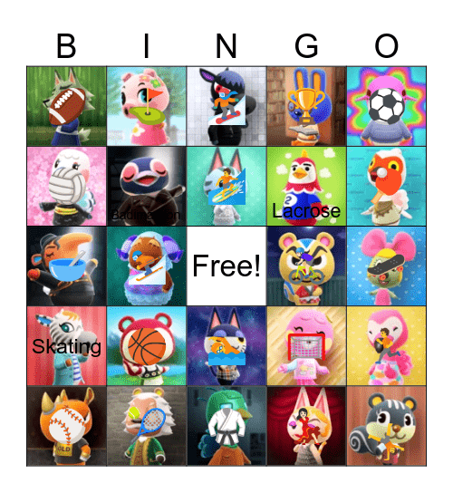 Animal crossing bingo! Bingo Card