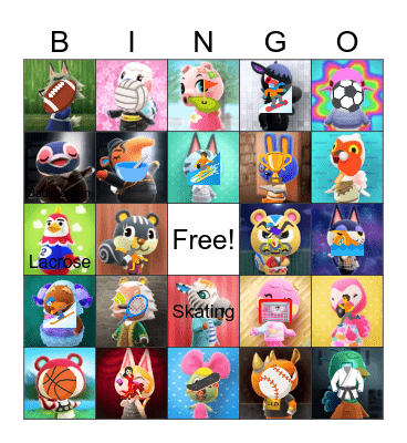 Animal crossing bingo! Bingo Card