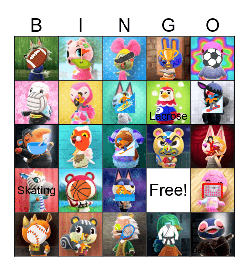 Animal crossing bingo! Bingo Card