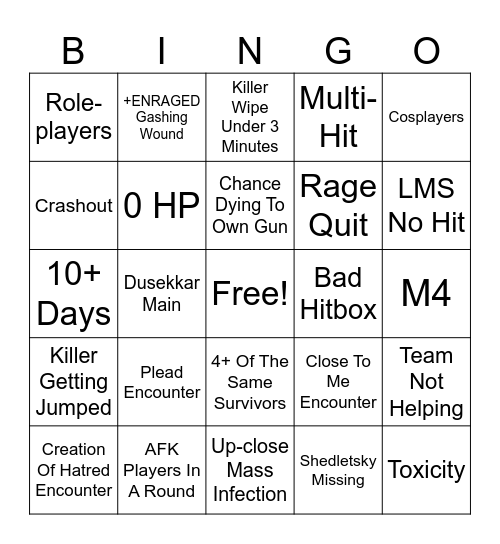 Forsaken Bingo (c001kidd Milestone Update) Bingo Card