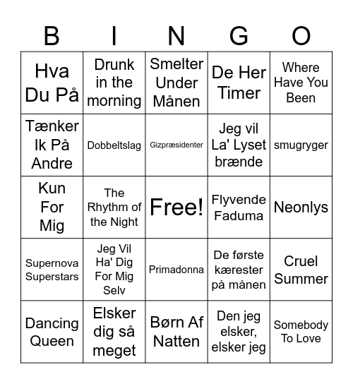 Sofie 25 års!? Bingo Card