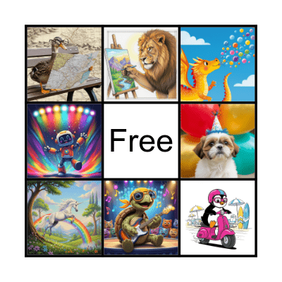 AI Picture Prompt Bingo Card
