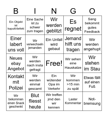 MOVING DAY Bingo Card