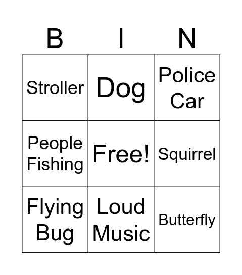 Billy & Mandy's Park Picnic Day Bingo Card