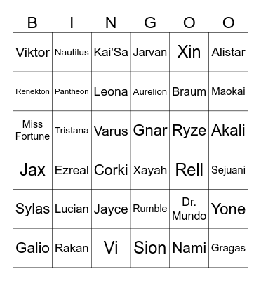G2 vs FNC Bingo Card
