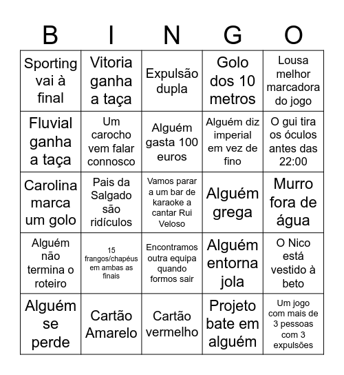 Puortoooo Bingo Card