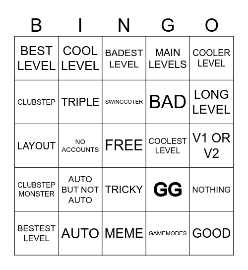 RECENT TAB! Bingo Card