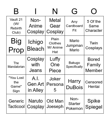 A.B. 2025 Bingo Card