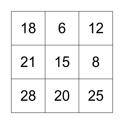 Farm Bingo! Bingo Card