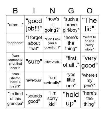 COMMON PHRASES TECHS SAY! Bingo Card