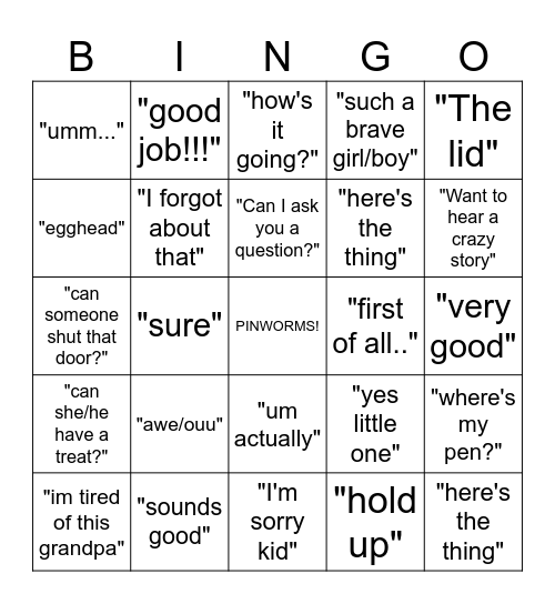 COMMON PHRASES TECHS SAY! Bingo Card