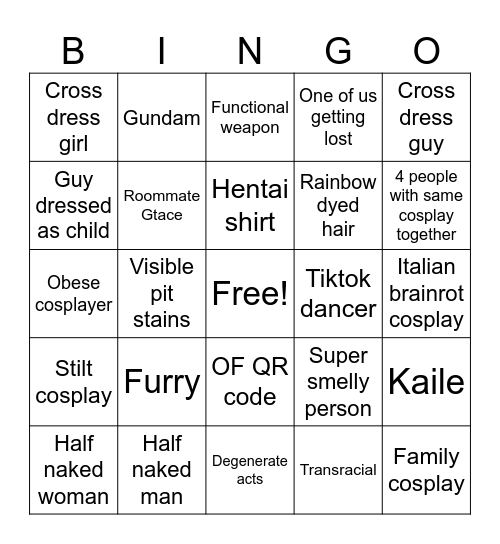 Momocon Bingo Card
