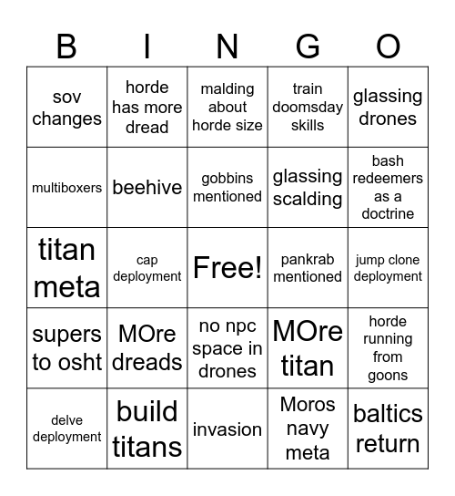 GOOOOOONIAN Bingo Card