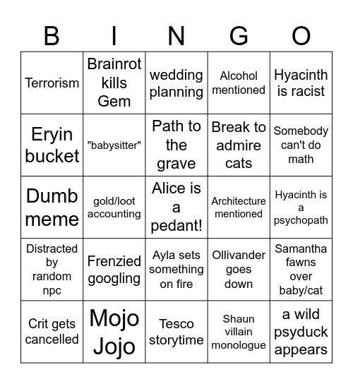 Amion Bingo 2 Electric Boogaloo Bingo Card