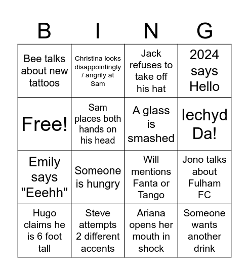 Abdal's Card Bingo Card