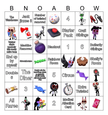 Dandys World Bingo Card