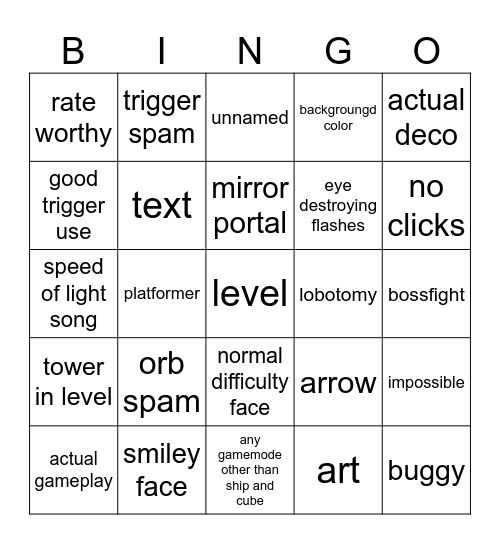 recent tab Bingo Card