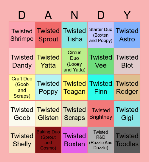 Twisted Bingo! Bingo Card