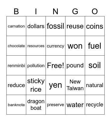 Review Day Bingo Card