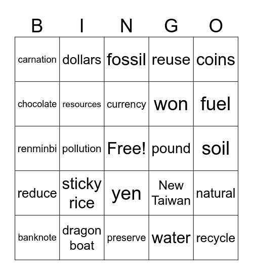 Review Day Bingo Card